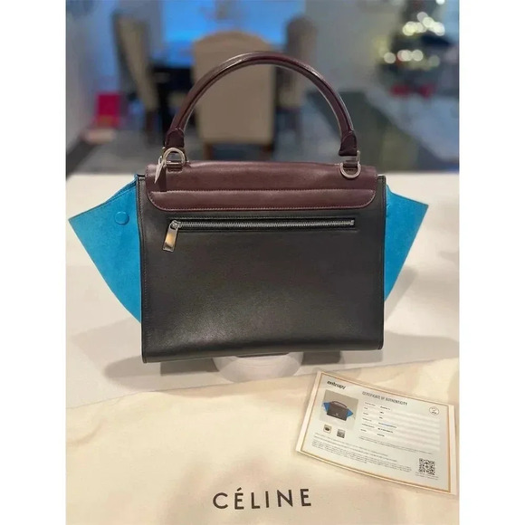 Celine Medium Trapeze Bag Tri-Color Top Handle with Dust Bag - Picture 3 of 13